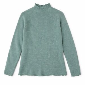 L.L.Bean Sage Green Cotton Knit Sweater